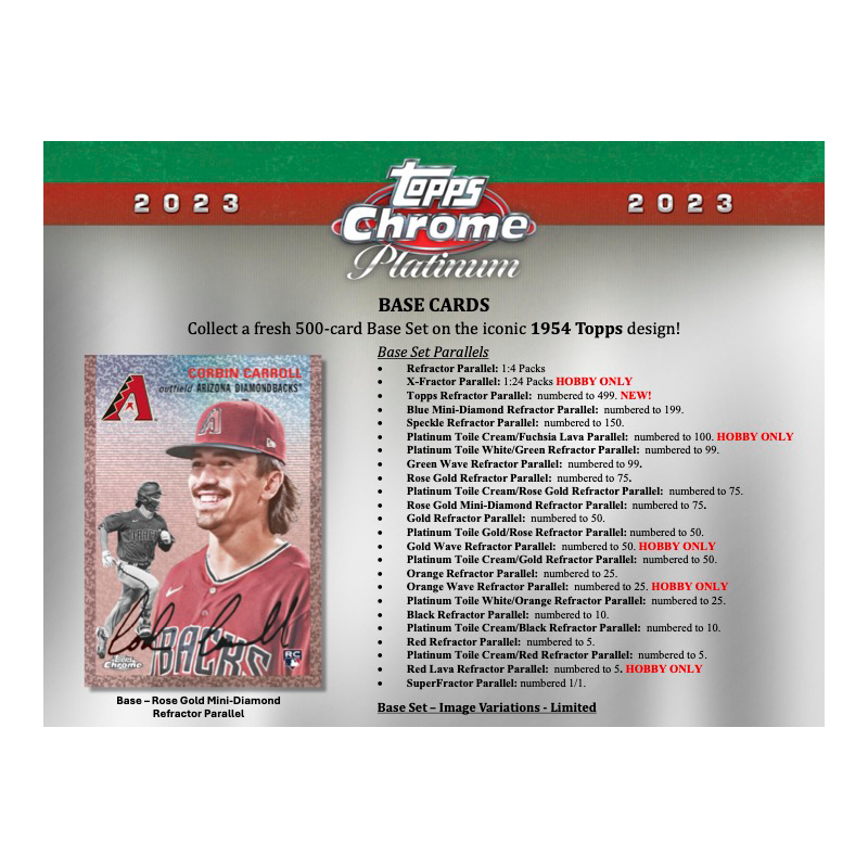 2023 Topps Chrome Platinum Anniversary Baseball Hobby 12 Box Case