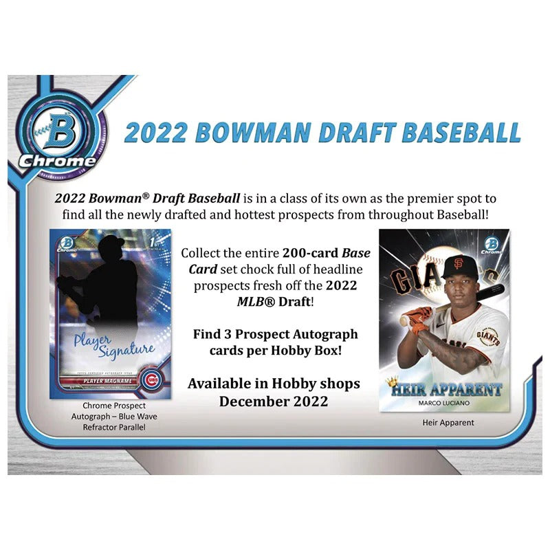 2022 Bowman Draft Baseball Jumbo Hobby Box