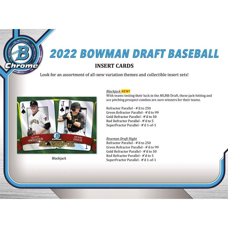 2022 Bowman Draft Baseball Super Jumbo Hobby Box
